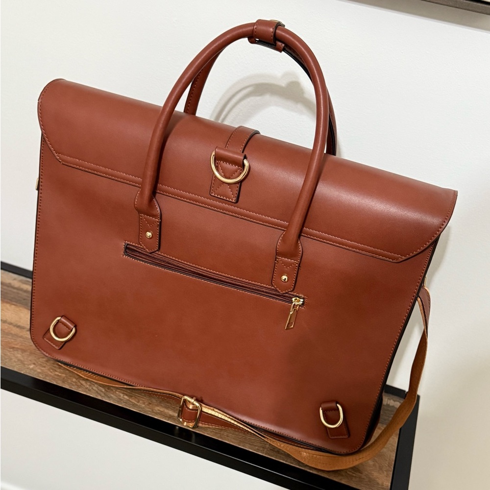 Brown Leather Laptop Bag - Picture 2 of 5